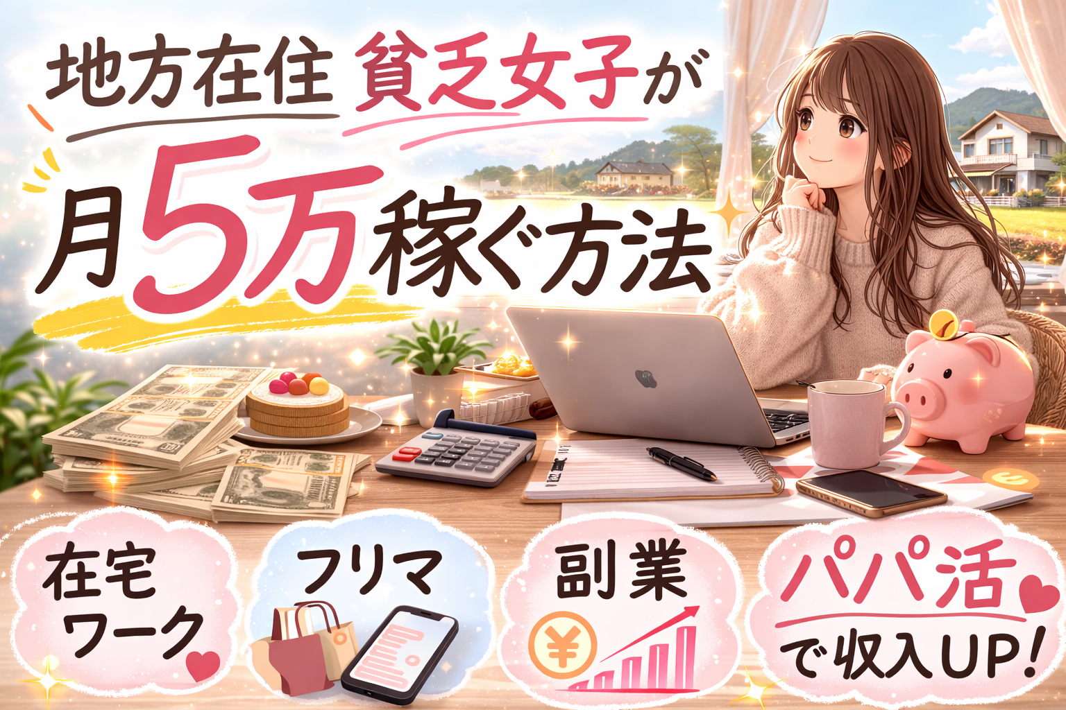 貧乏女子卒業計画～月5万稼ぐ方法～